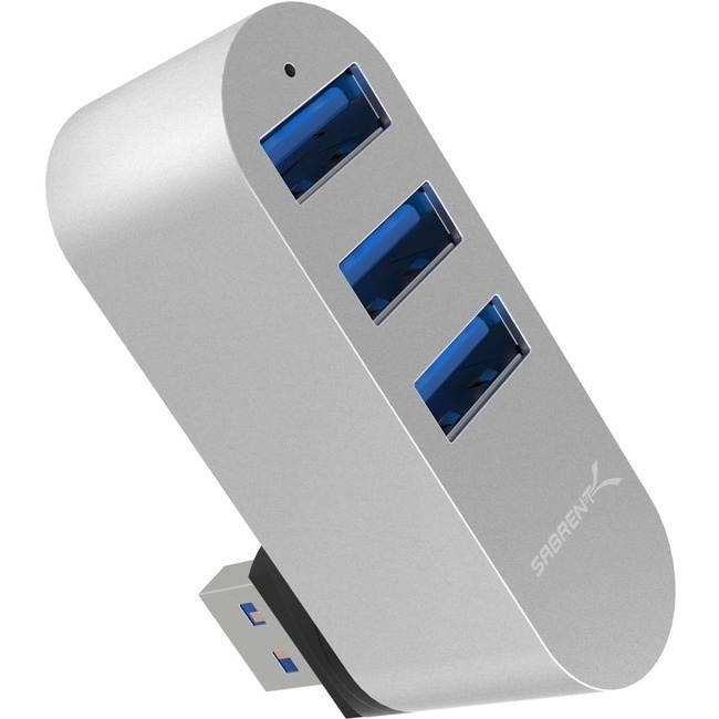 Sabrent Premium 4 Port Aluminum Mini USB 2.0 Hub [90&deg;/180&deg; Degree Rotatable] (HB-UMMC)