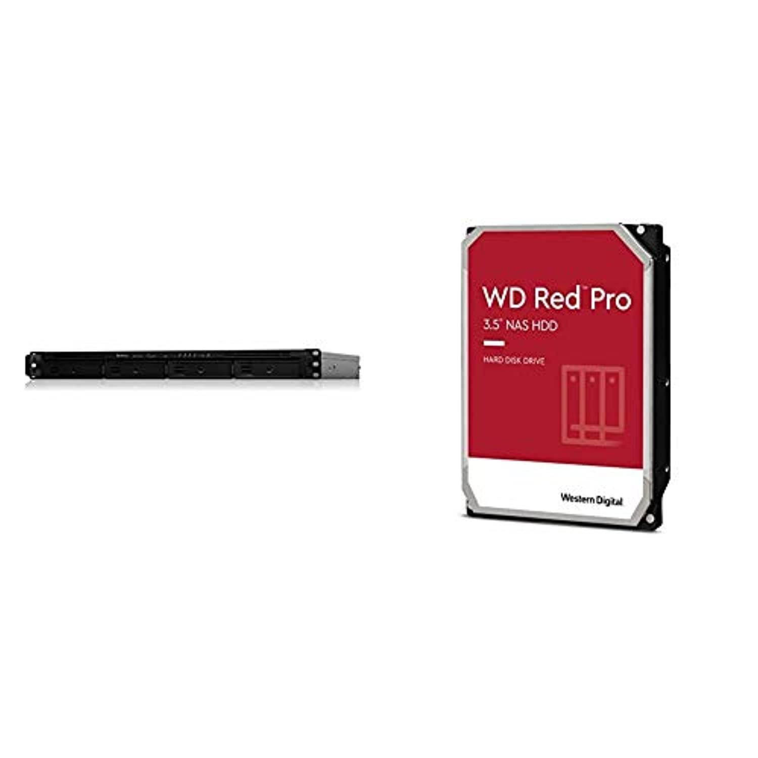 Synology NAS Rackstation (Diskless) (RS1619xs+), 4-Bay; 8GB DDR4  and  Western Digital 6TB WD Red Pro NAS Internal Hard Drive - 7200 RPM Class, SATA 6 Gb/s, CMR, 256 MB Cache, 3.5" - WD6003FFBX