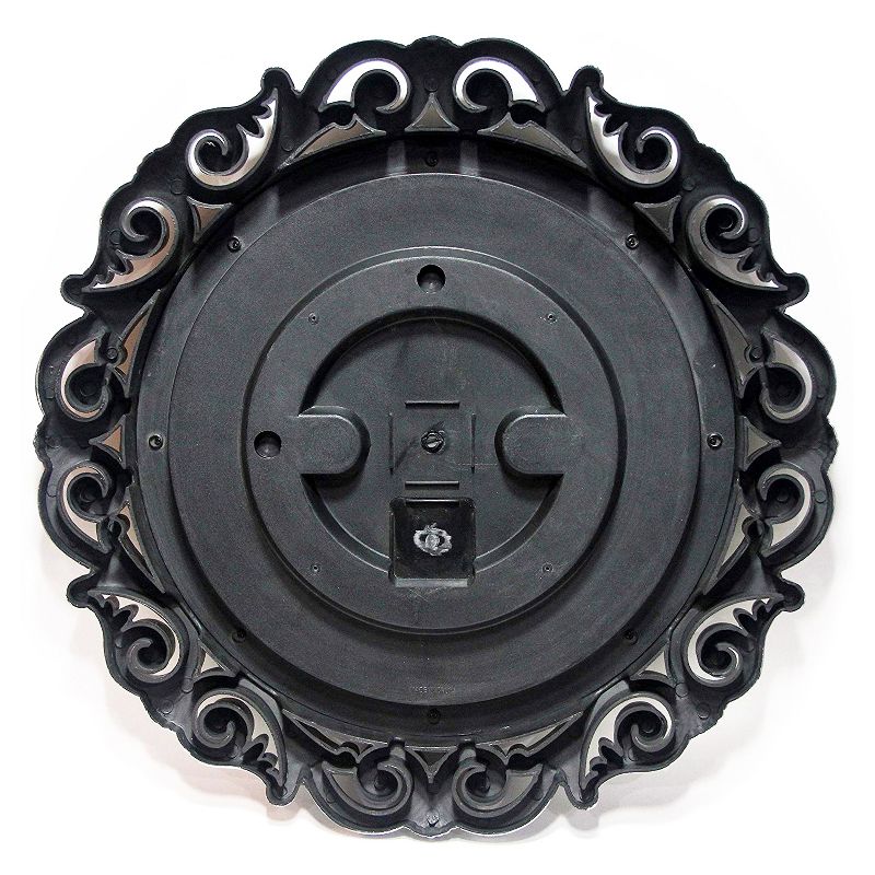 Infinity Instruments Antique Design Large 24-Inch Decorative Round Wall Mirror, Silver