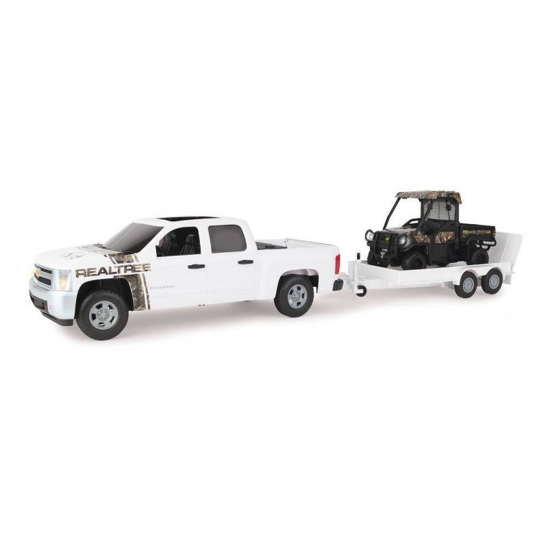TOMY Big Farm 1:16 RealTree Chevrolet Pickup with John Deere Gator