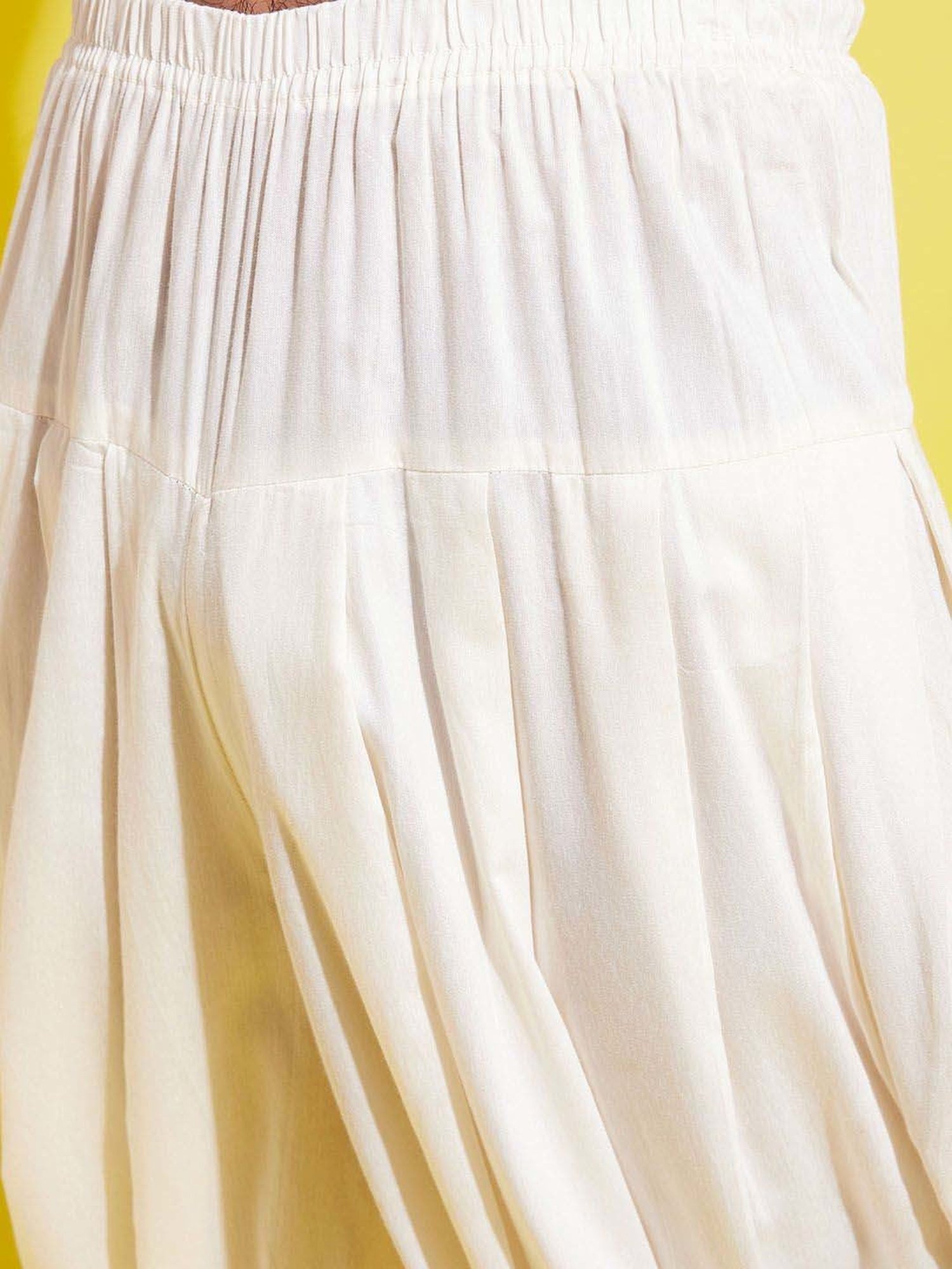 VASTRAMAY Boys Lavender & Cream Self Full Sleeves Indowestern Sets