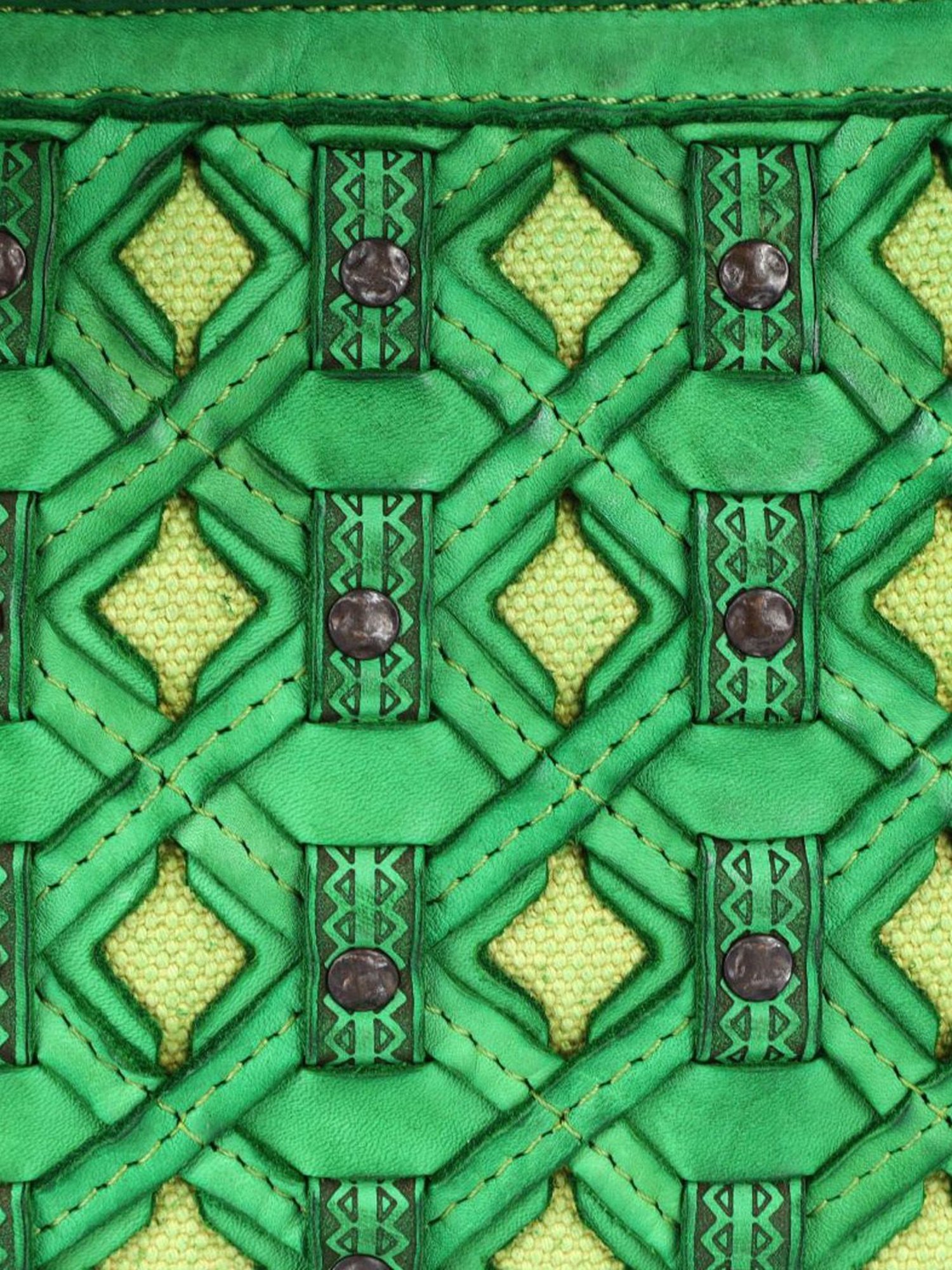 KOMPANERO Valentina Light Green Leather Textured Sling Handbag