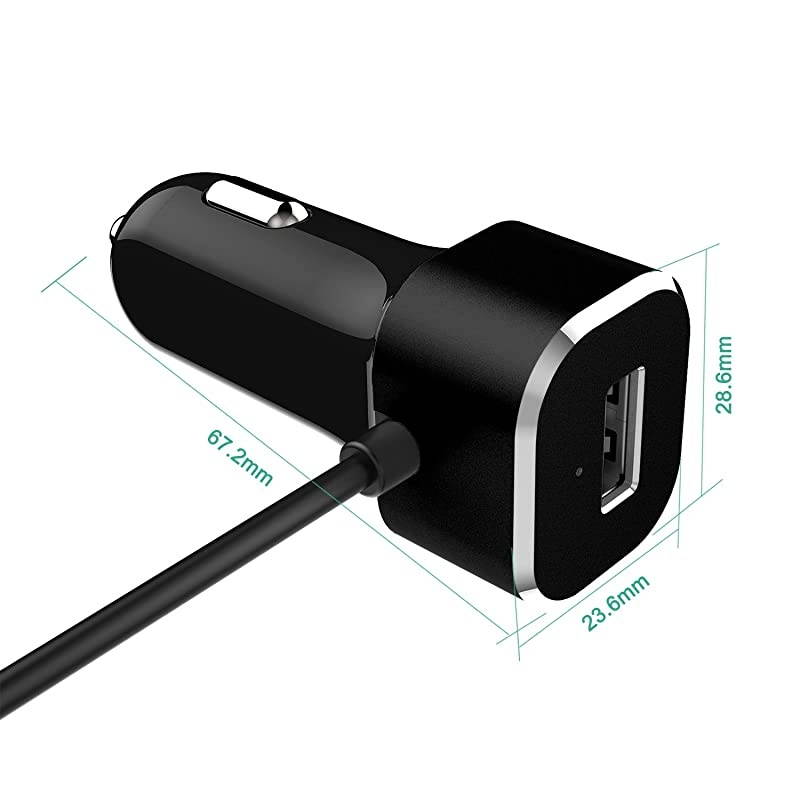 USB Type C Car Charger  27W USBC Car Charger Adapter with Integrated Builtin TypeC 31 Cord and USB Port for Samsung Galaxy S10S9Note Series Pixel 3XL iPhone8 LG Nexus HTC and More