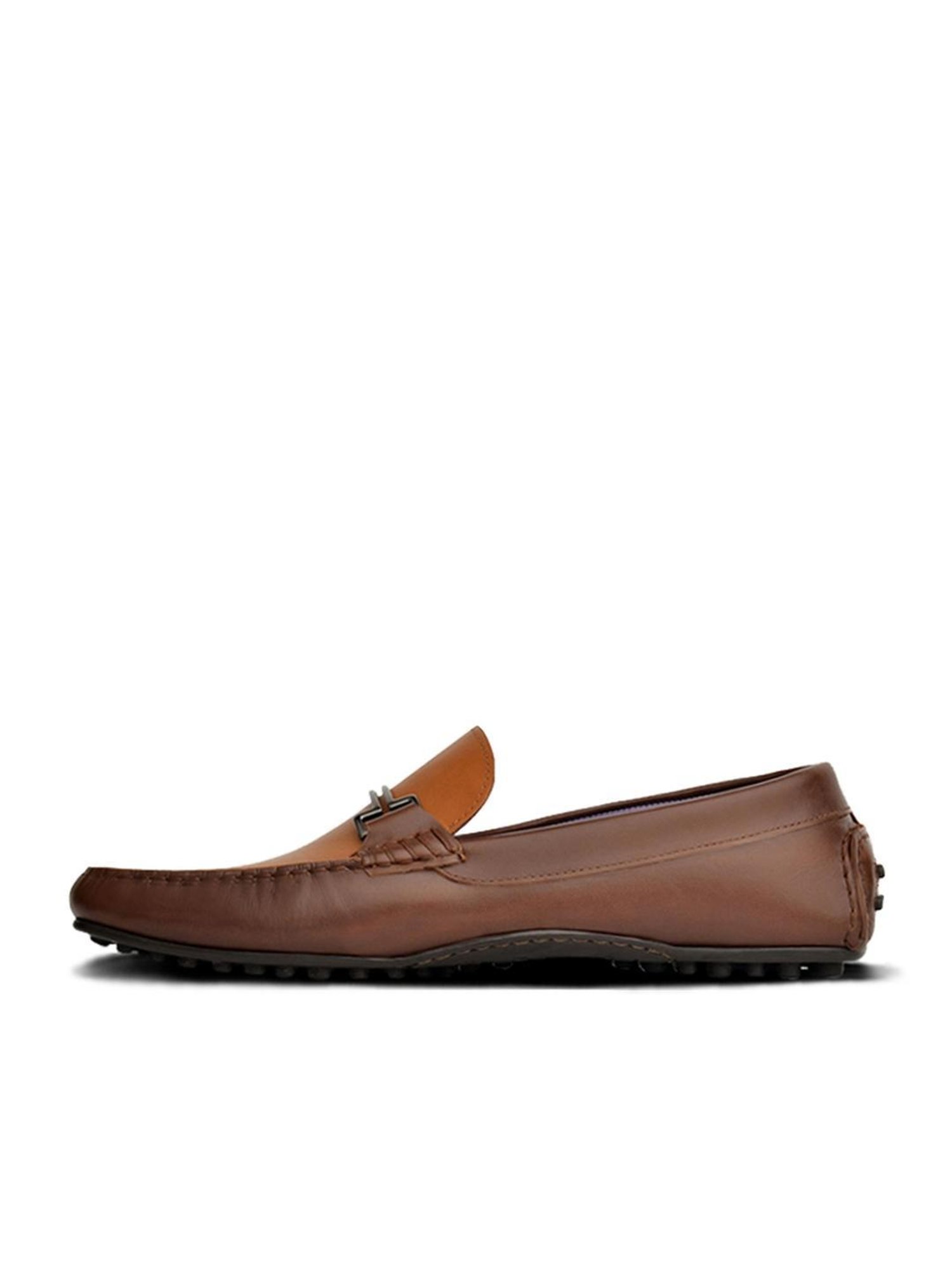 Language Shoes Men's Code Driver Tan Loafers