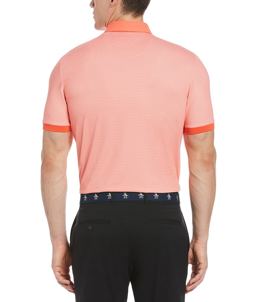 Original Penguin Golf Short-Sleeve All-Over Fine-Line Boat Print Polo Shirt