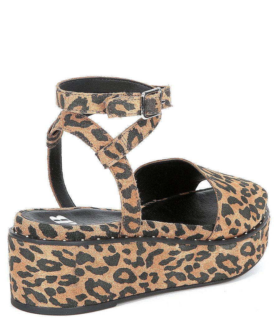 GB Sweet-Talk Leopard Print Suede Platform Sandals