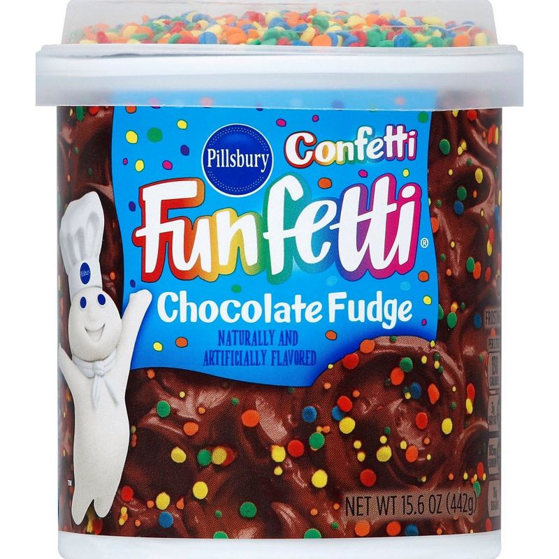 Pillsbury Confetti Funfetti Chocolate Fudge Flavored Frosting - 15.6oz