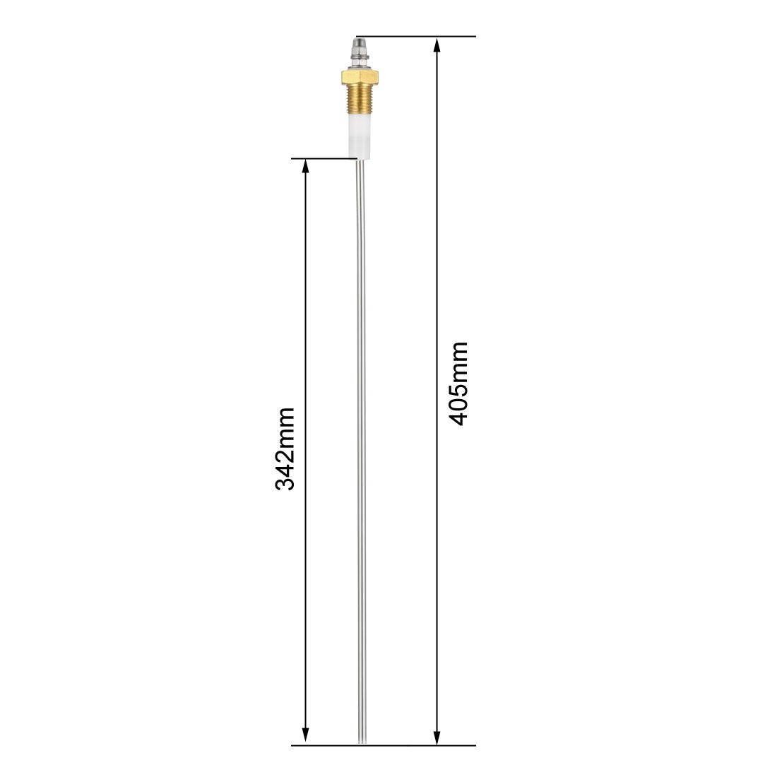M16*1.5 Thread Water Level Pin Liquid Indicator Electrode Probe 4.4x342mm for Steam Boiler Swimming Pool