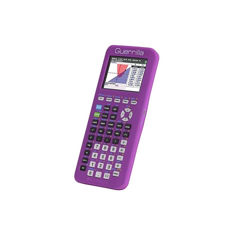 Silicone Case for Texas Instruments TI84 Plus CE Color Edition Graphing Calculator With Screen protector and Graphing Ruler Purple