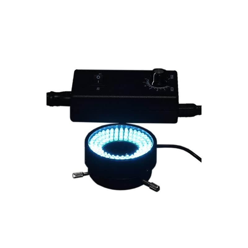 96 LED Focused Bright Shadow Less Ring Light with Light Control Box for Stereo Microscopes
