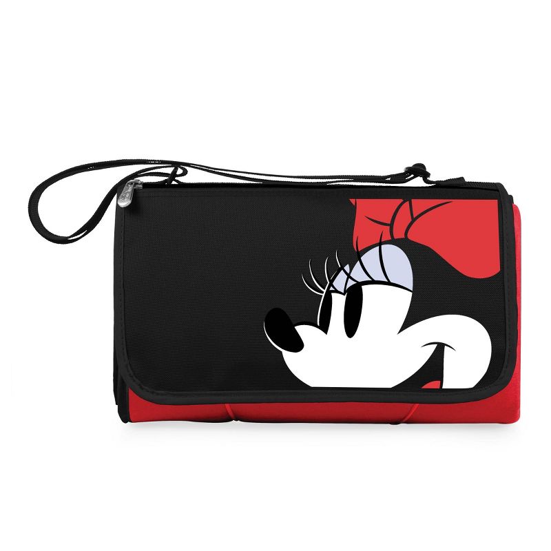 Picnic Time Disney Minnie Mouse Blanket Tote Outdoor Picnic Blanket - Red