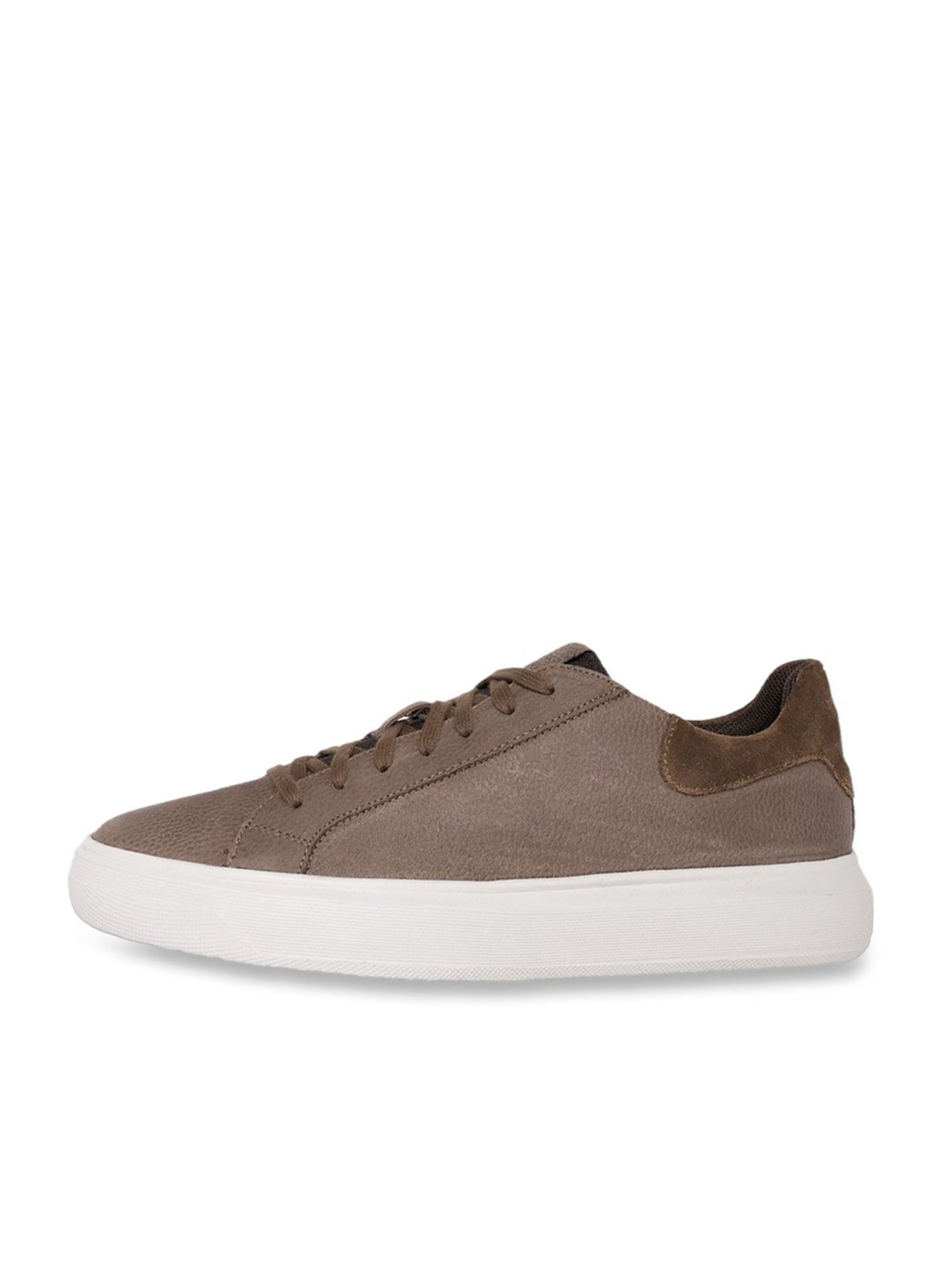 Geox Men's U Deiven Cognac Leather Casual Sneakers