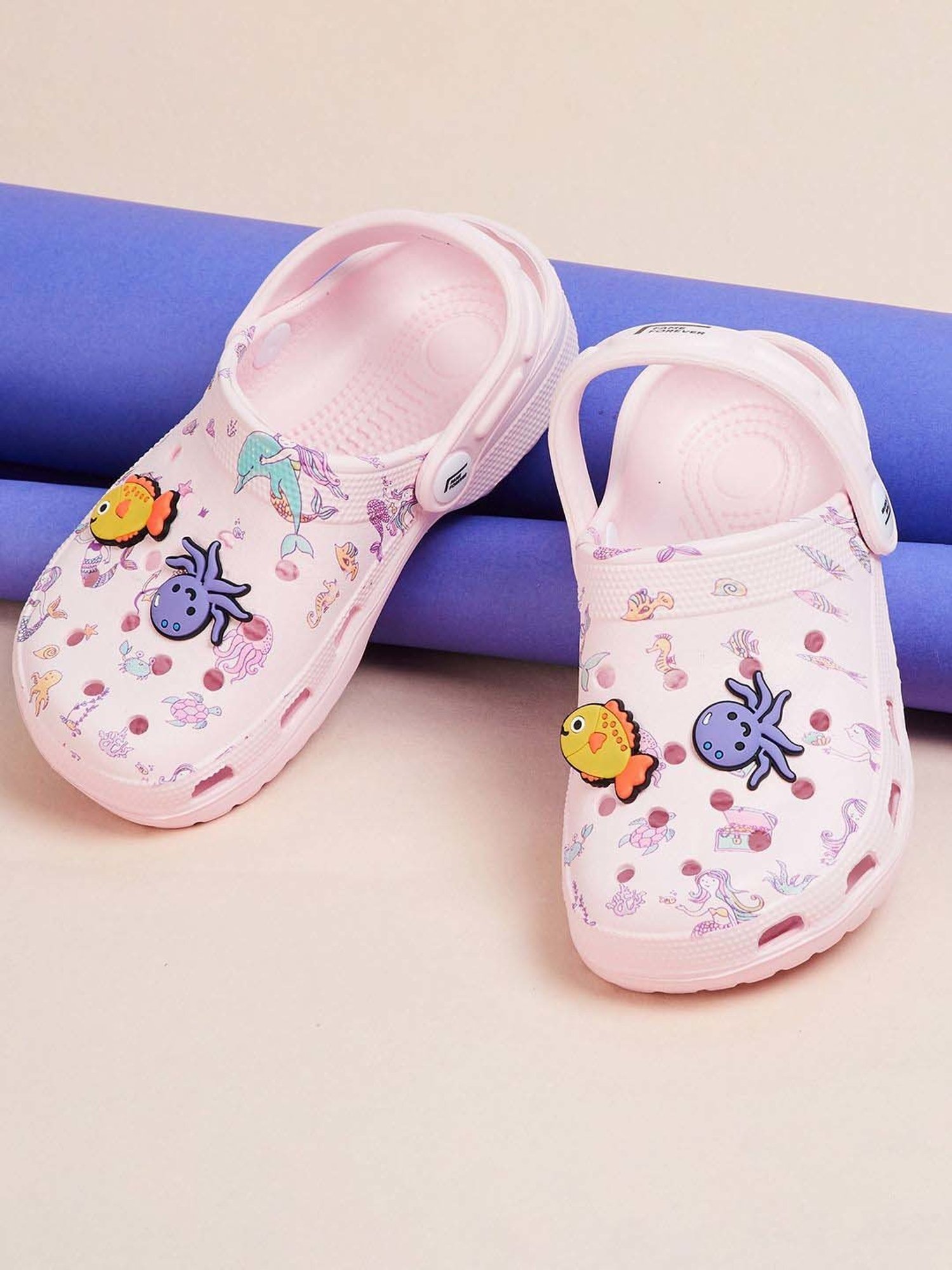 Landmark Girls Pink Back Strap Clogs