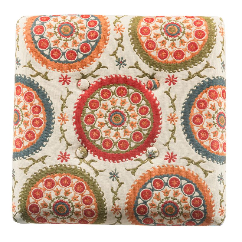 Storage Ottoman Medallion Print - HomePop