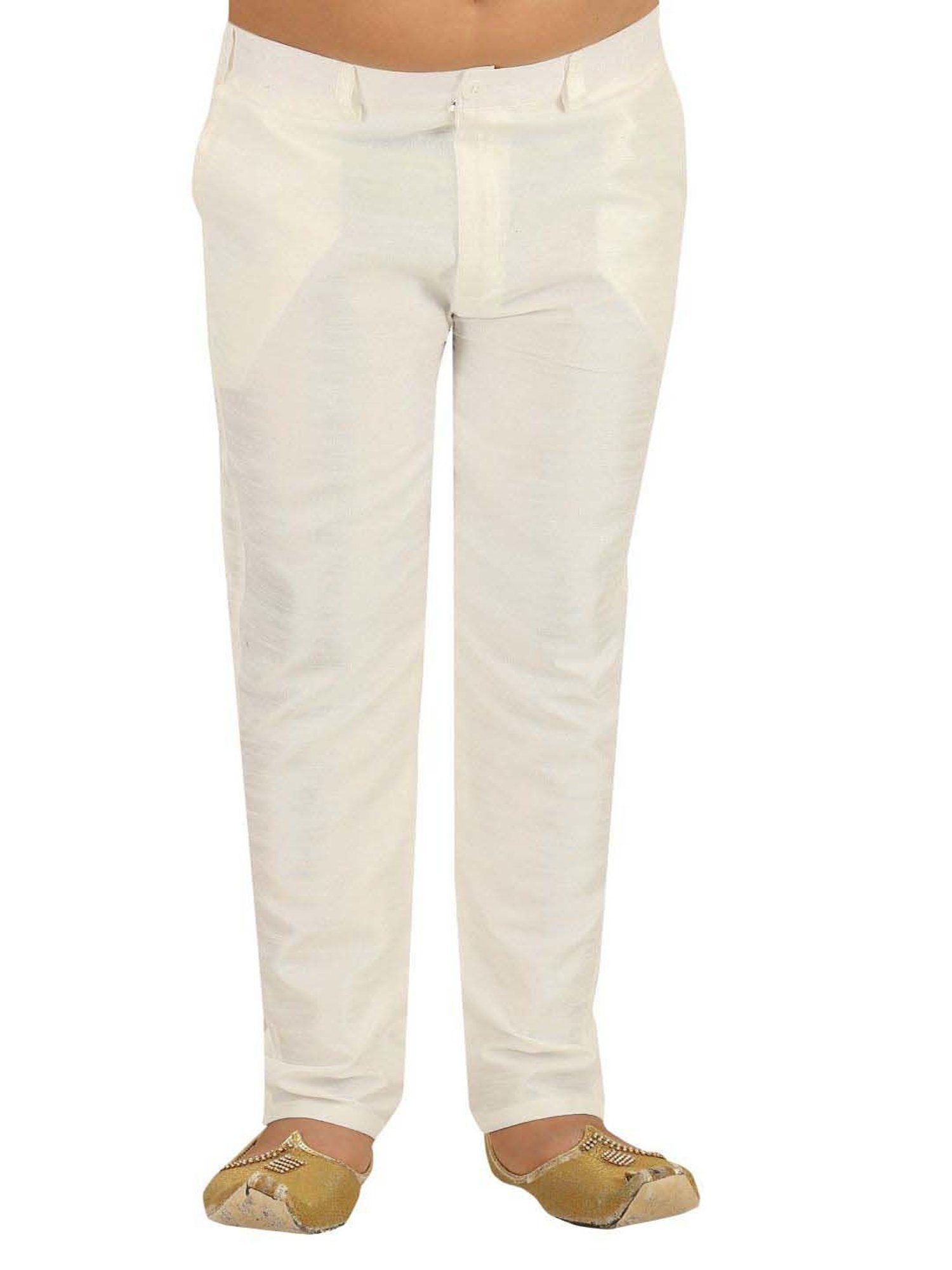 Ahhaaaa Kids Cream & White Embellished Full Sleeves Kurta Set