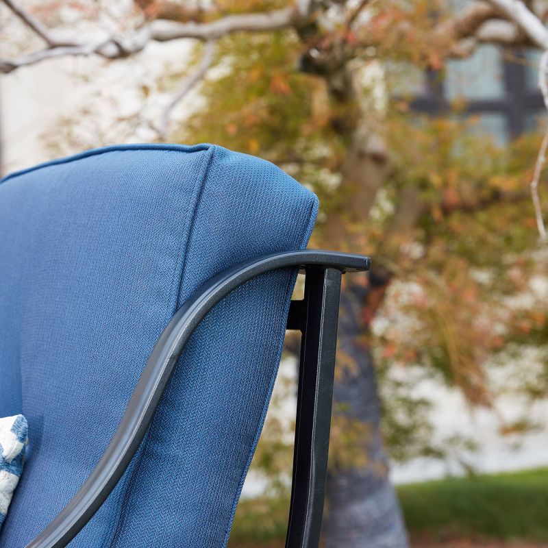 5pc Conversation Steel Patio Seating Sets Blue - Lokatse