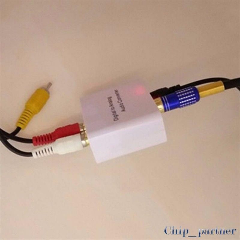 Digital Optical Fiber Coaxial to Analog Audio Converter S/PDIF Decoder 3.5 24bit
