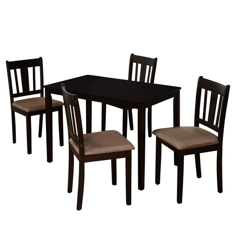 5pc Stratton Dining Set Espresso Brown - Buylateral