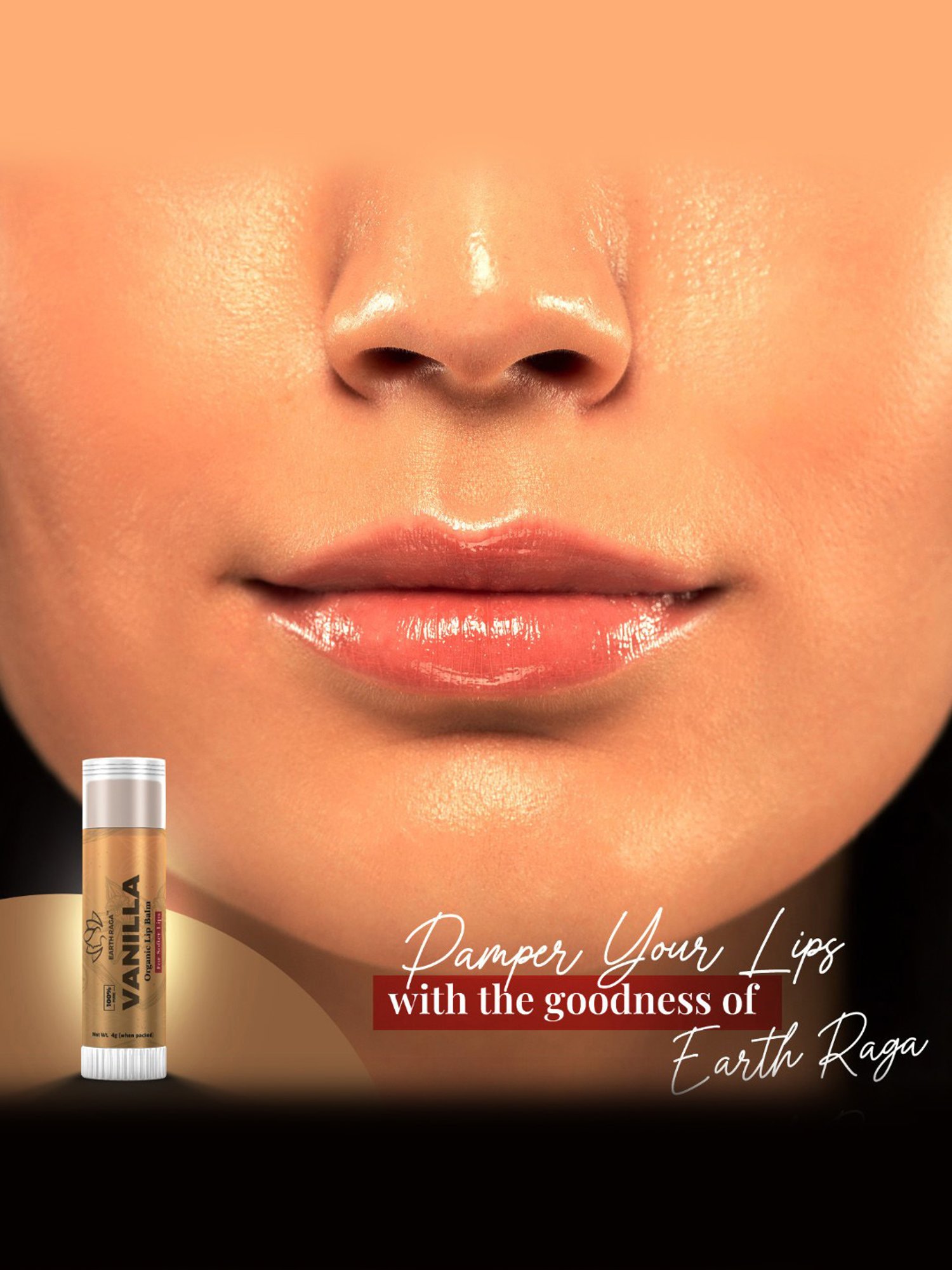 Earthraga Vanilla Organic Lip Balm - 4 gm