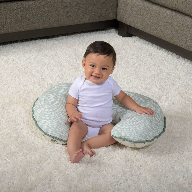 Boppy Organic Fabric Nursing Pillow Cover - Green Little Leaves
