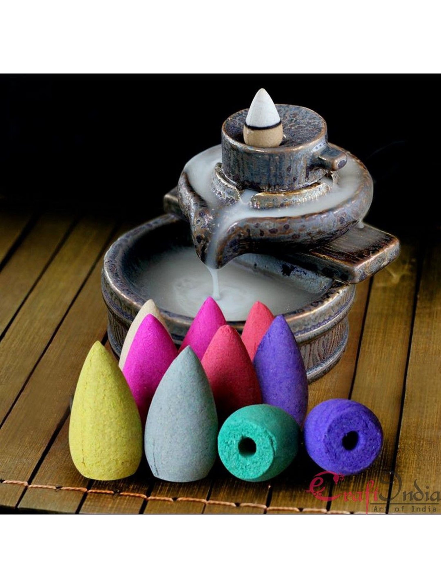 Pack of 600 Backflow Incense Cones in Rose, Jasmine and Lavender Scent for Backflow Incense Burners
