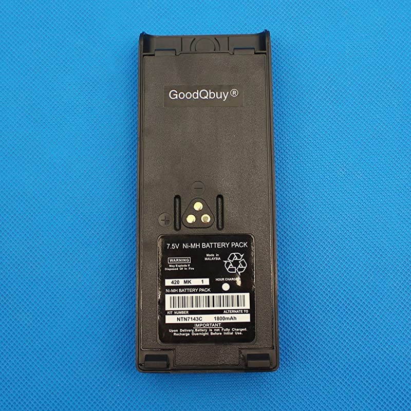 1800mAh Replacement NIMH Battery + Belt Clip for Motorola GP900 GP1200 GP2010 GP2013 HT1000 HT6000 MT2000 MT2100 MTS2000 MTX838 MTX8000 MTX9000 MTXLS MTZ2000 PTX1200 JT1000 Radios