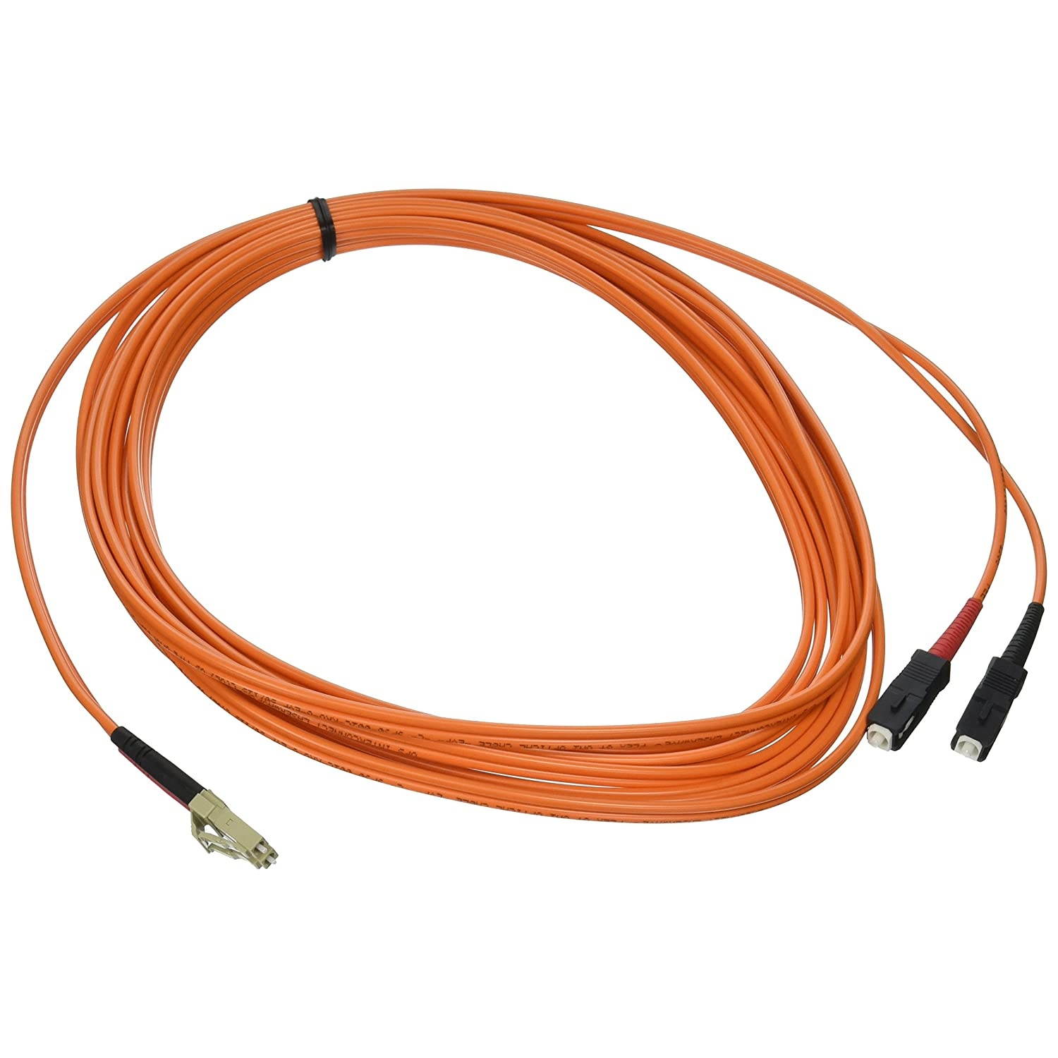 C2G/Cables to Go 14519 LC/SC Duplex 50/125 Multimode Fiber Patch Cable (5 Meters, Orange)