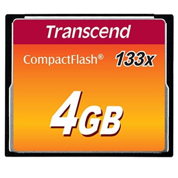Transcend 4 GB 133x CompactFlash Memory Card TS4GCF133