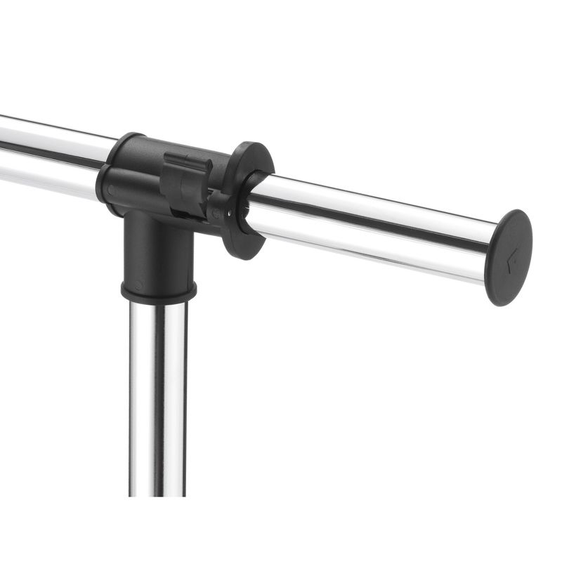 Whitmor Double Rod Adjustable Garment Rack Black and Chrome