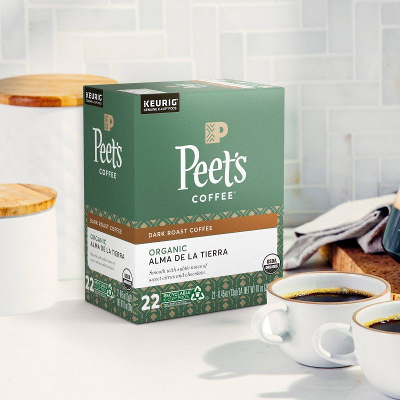 Peet's Alma de la Tierra Dark Roast Coffee - Keurig K-Cup Pods - 22ct