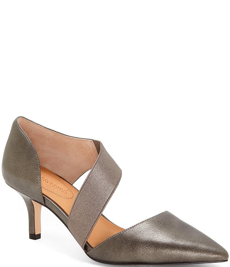 CC Corso Como Denice Leather Asymmetrical Pointed Toe Pumps