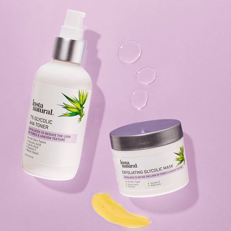 InstaNatural Exfoliating Glycolic Beauty Face Mask – 2oz