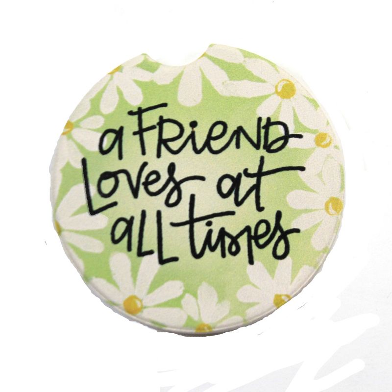Car Coaster 2.5" Friends At All Time Coaster Absorbant Daisies E & S Pet  -  Coasters