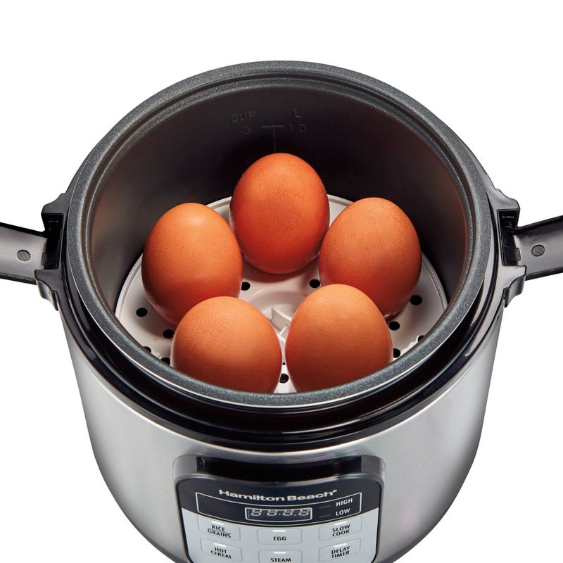 Hamilton Beach 1.5qt  Digital Rice Cooker - Silver