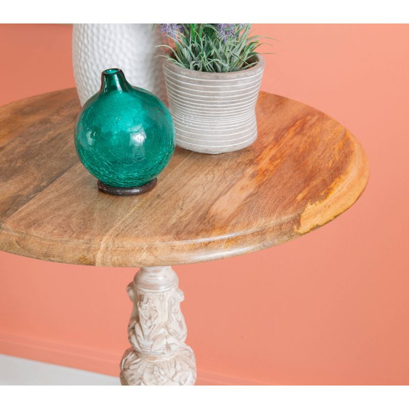 Sanita Side Table Antiqued White - Powell Company