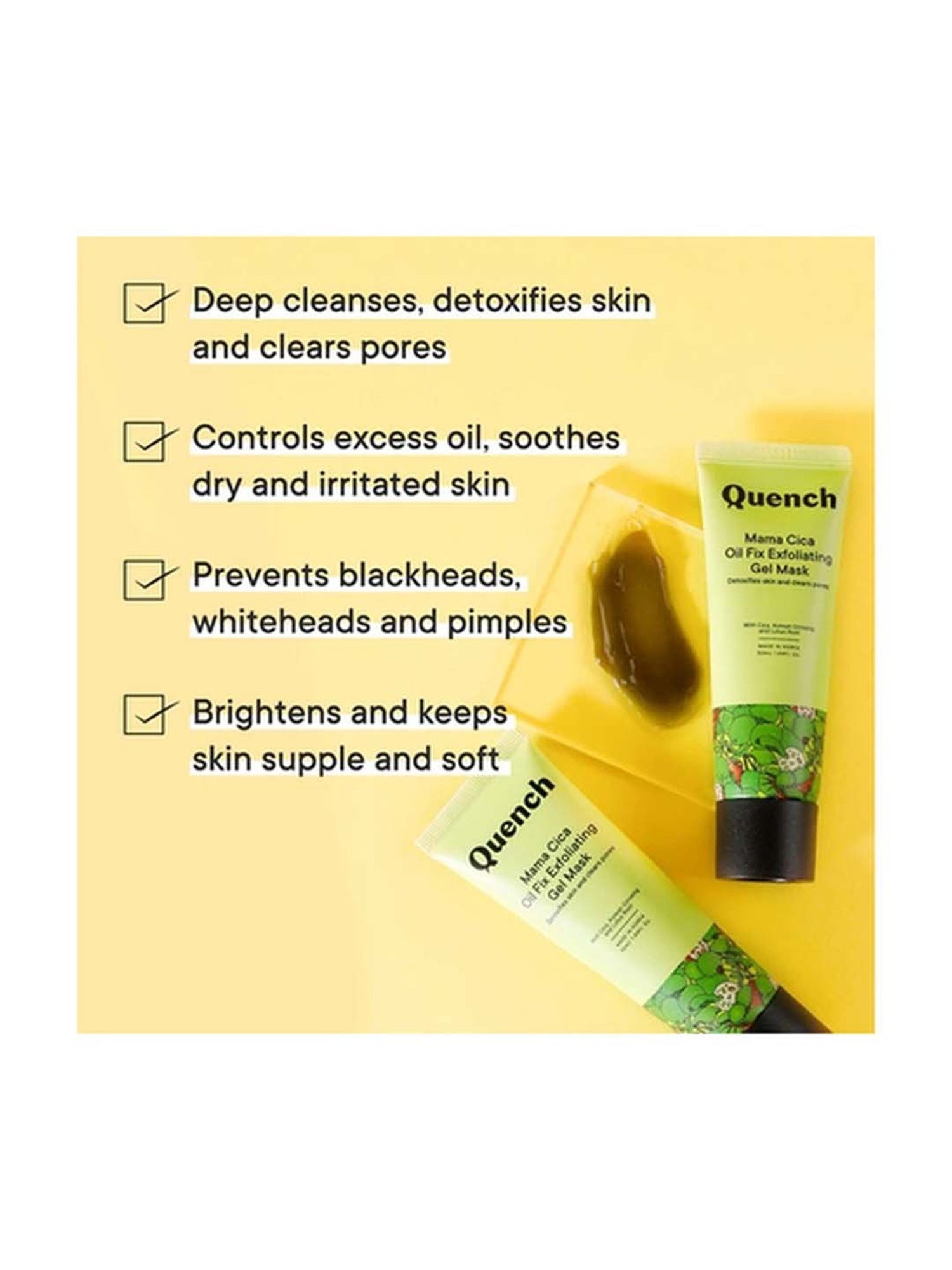Quench Botanics Mama Cica Oil Fix Exfoliating Gel Mask - 50 ml