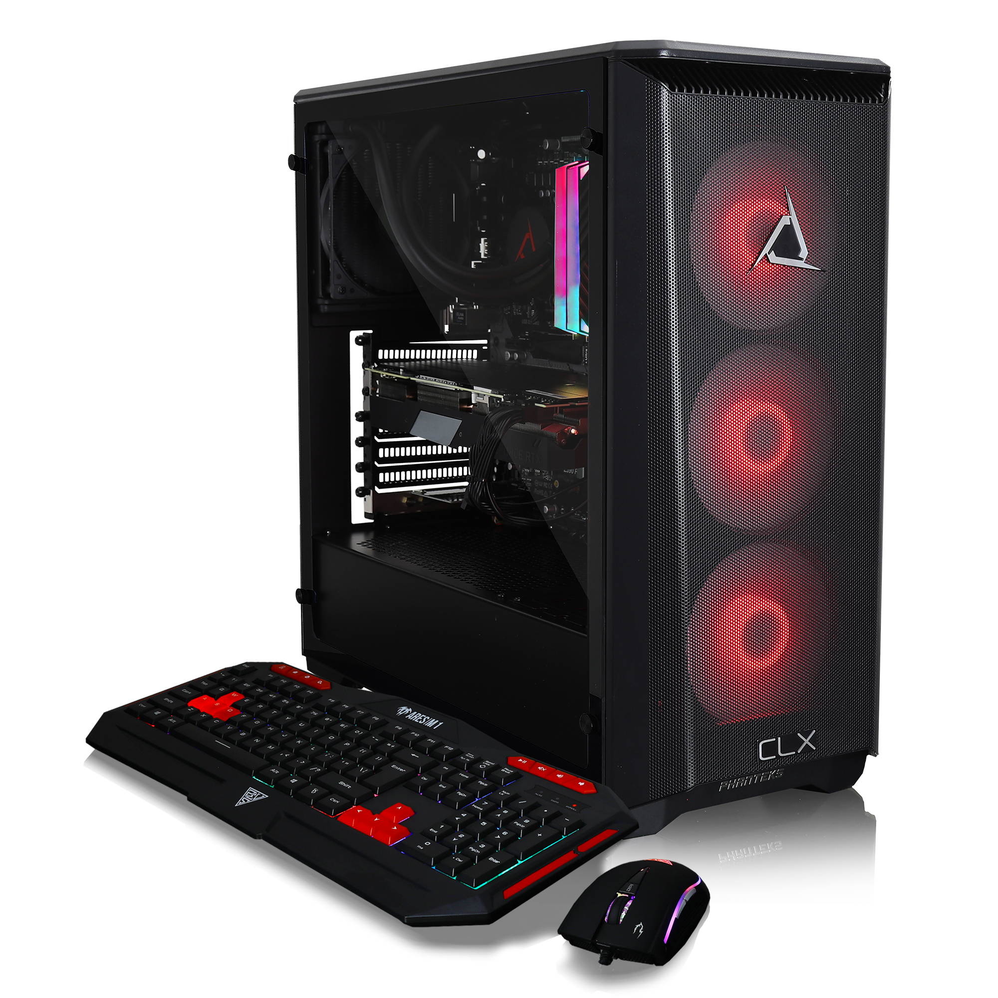 CLX SET VR-Ready Gaming Desktop - Liquid Cooled AMD Ryzen 9 5900X 3.7Ghz 12-Core Processor, 32GB DDR4 Memory, GeForce RTX 3070 8GB GDDR6 Graphics, 960GB SSD, 4TB HDD, WiFi, Windows 10 Home 64-bit