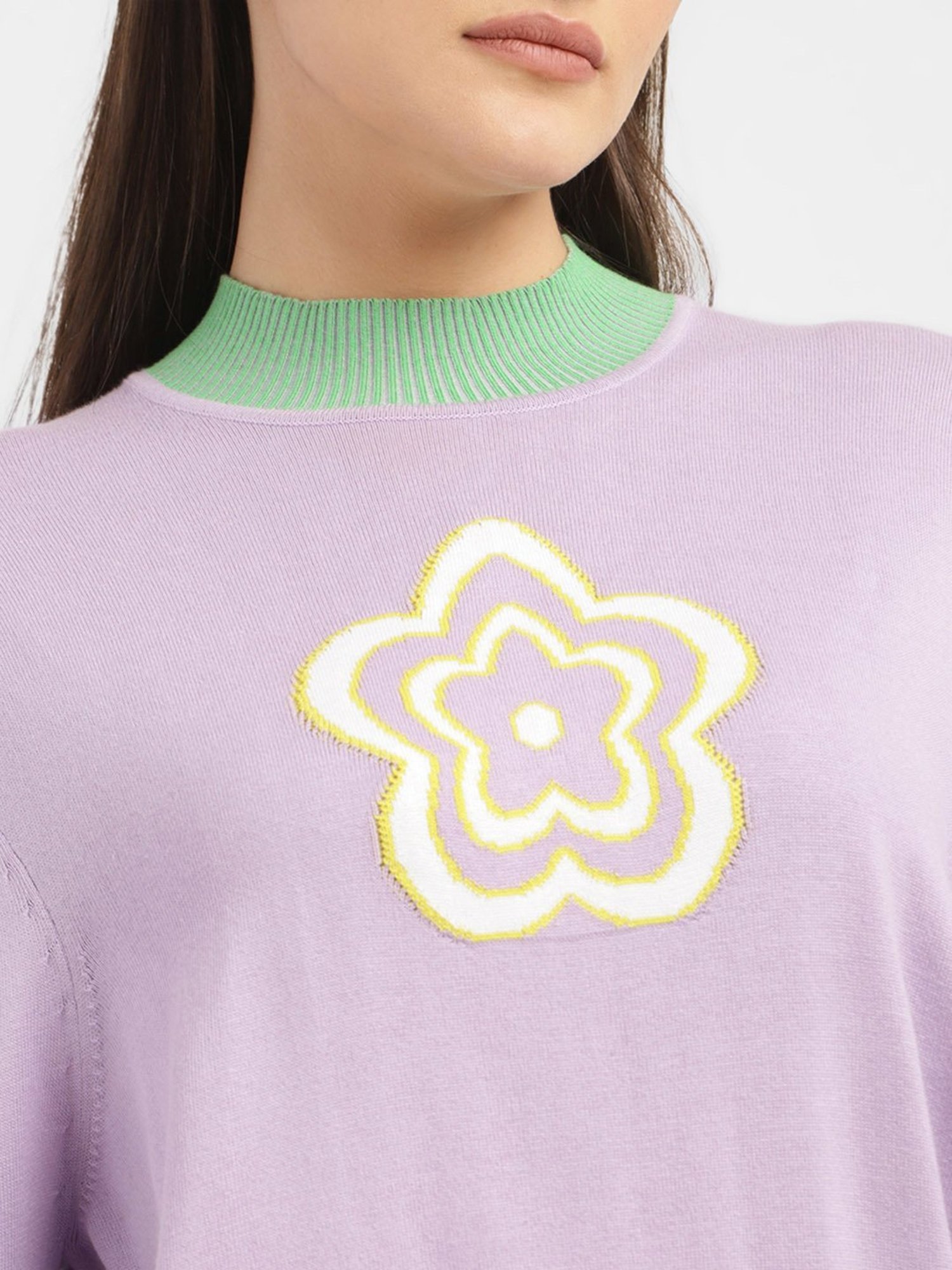 Levi's Purple Printed Knitted Top