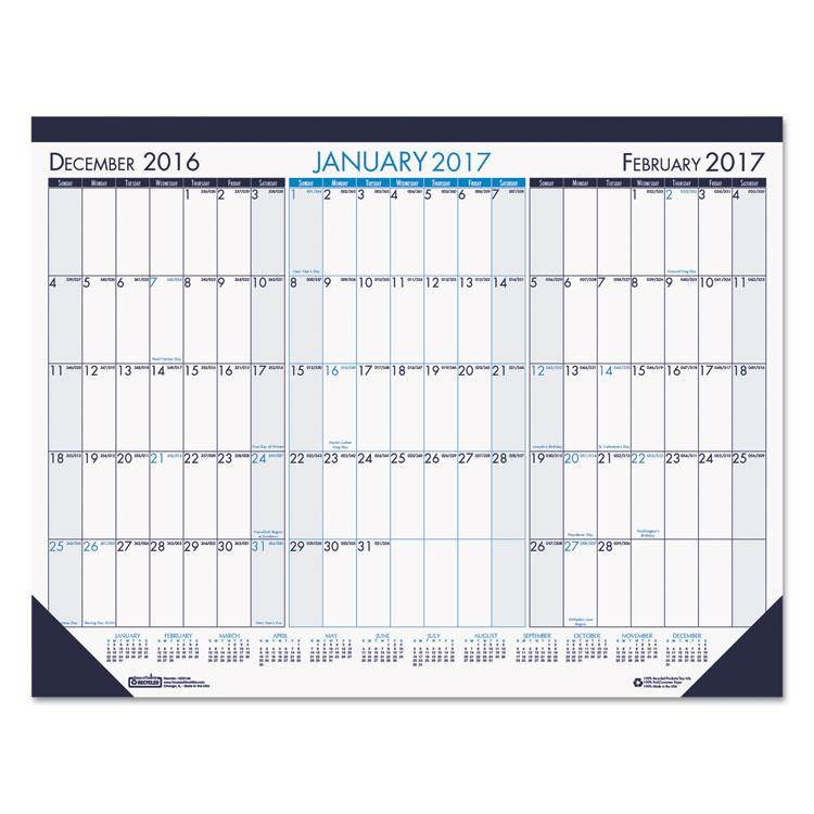House of Doolittle Three Month Desk Pad Calendar, 22 X 17, 2021-2023 136