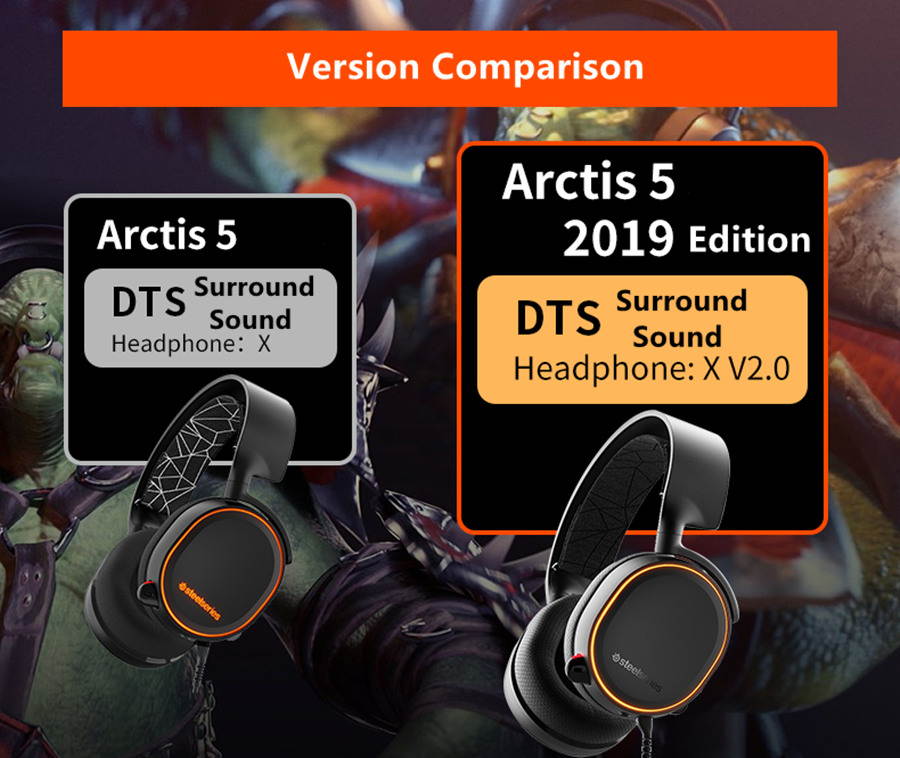 SteelSeries ARCTIS 5 7.1 Surround RGB Gaming Headset - Black (2019 Edition)