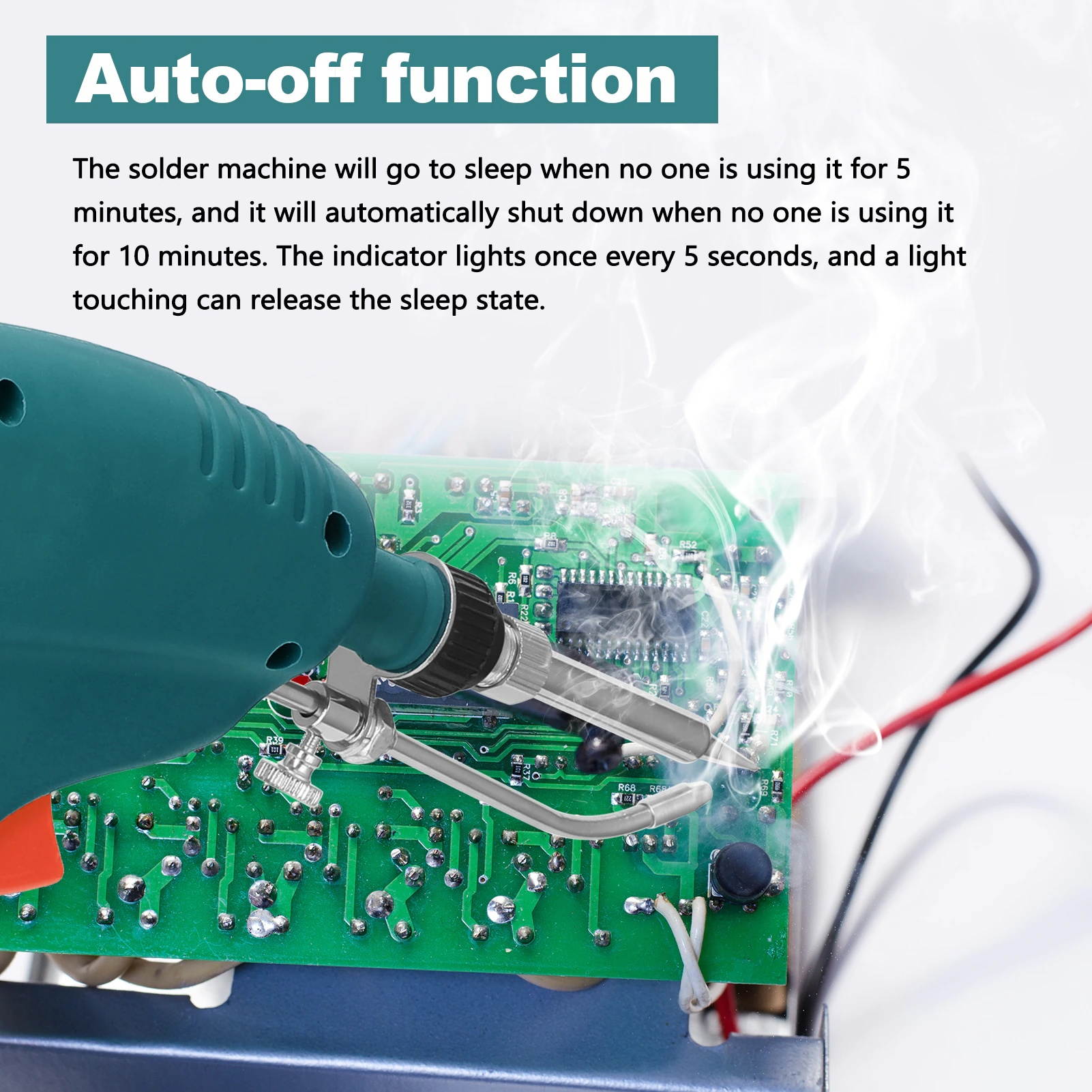 EU 80W Portable Rechargeable Cordless Soldering Iron Handheld Automatically Send Tin Machine Wire Welding Repairing Tool Kit