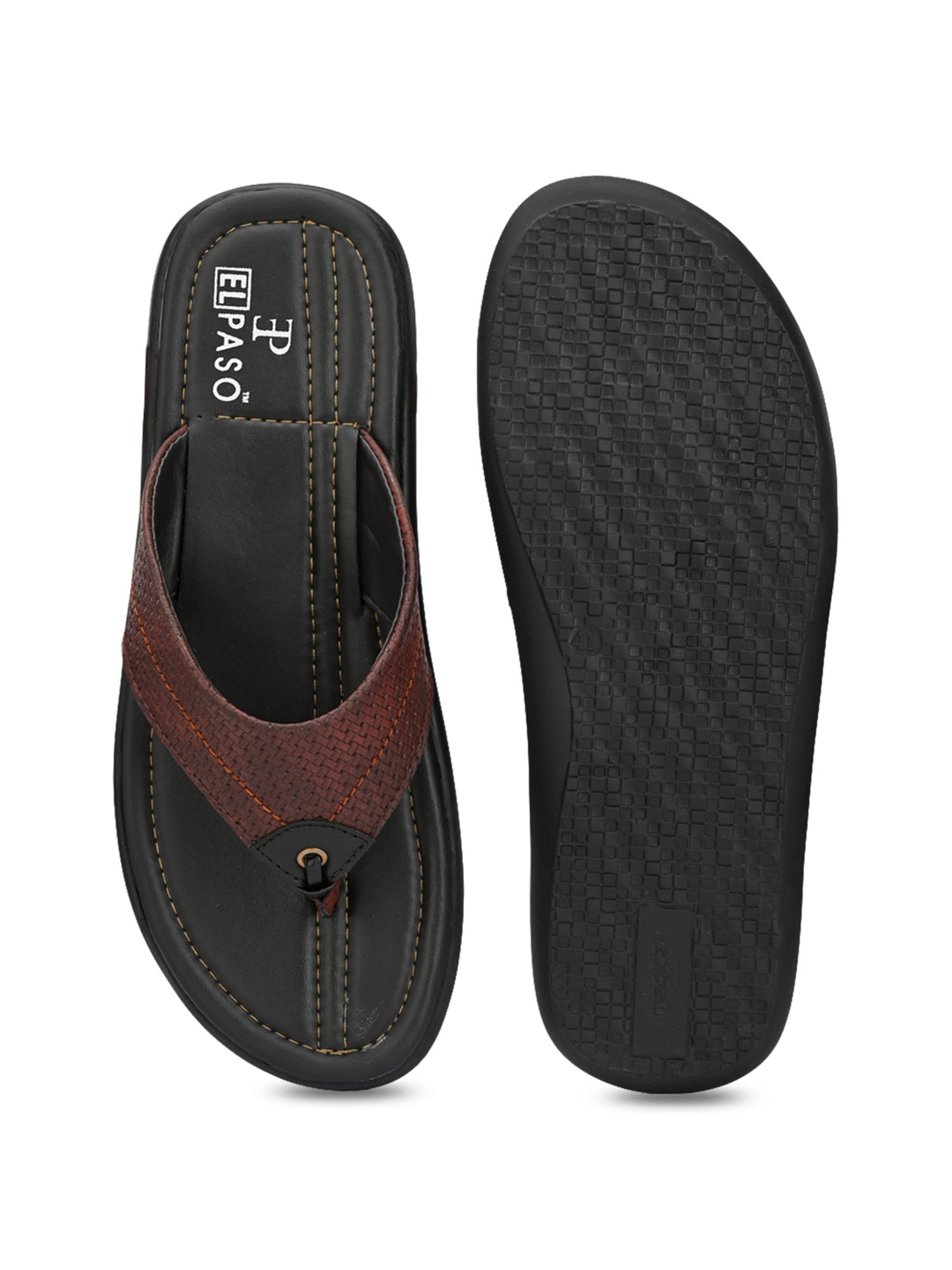 El Paso Maroon Thong Sandals
