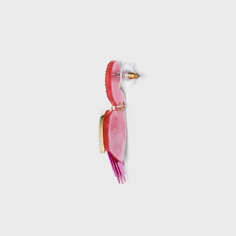 SUGARFIX by BaubleBar Flamingo Drop Earrings - Pink