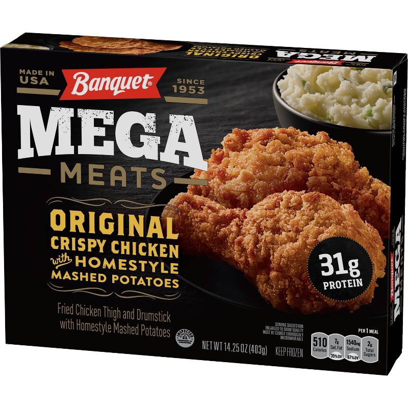 Banquet Frozen Mega Meats Original Crispy Chicken and Mash Potatoes - 14.25oz
