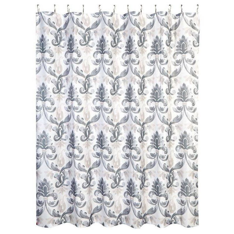 Spencer Shower Curtain Gray/Taupe - Moda at Home