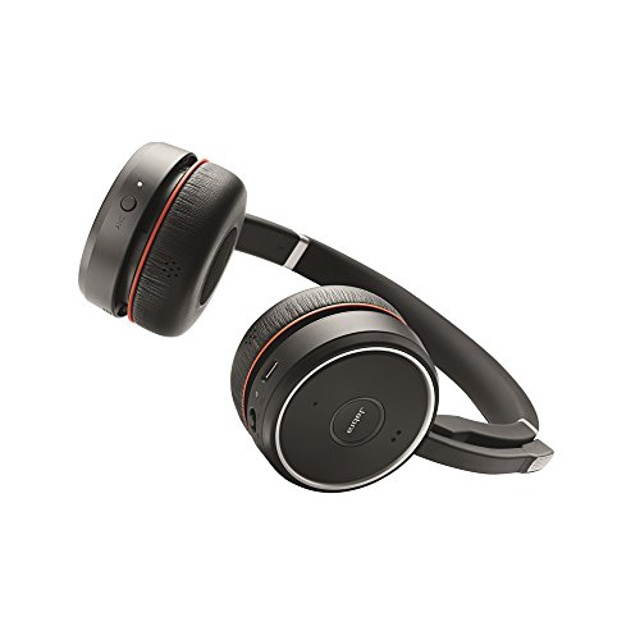 Jabra Evolve 75 UC Wireless Headset, Stereo - Includes Link 370 USB Adapter - Bluetooth Headset with World-Class Speakers, Active Noise-Cancelling Microphone, All Day Battery