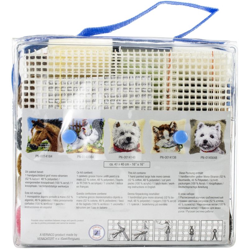 Vervaco Cushion Latch Hook Kit 16"X16"-Cats