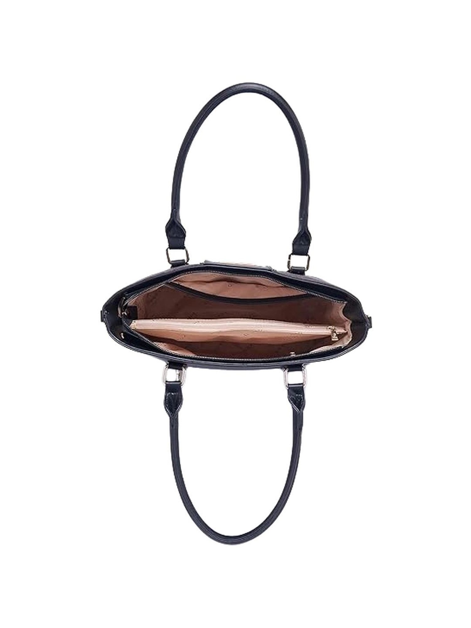 Giordano Black Solid Medium Tote Handbag