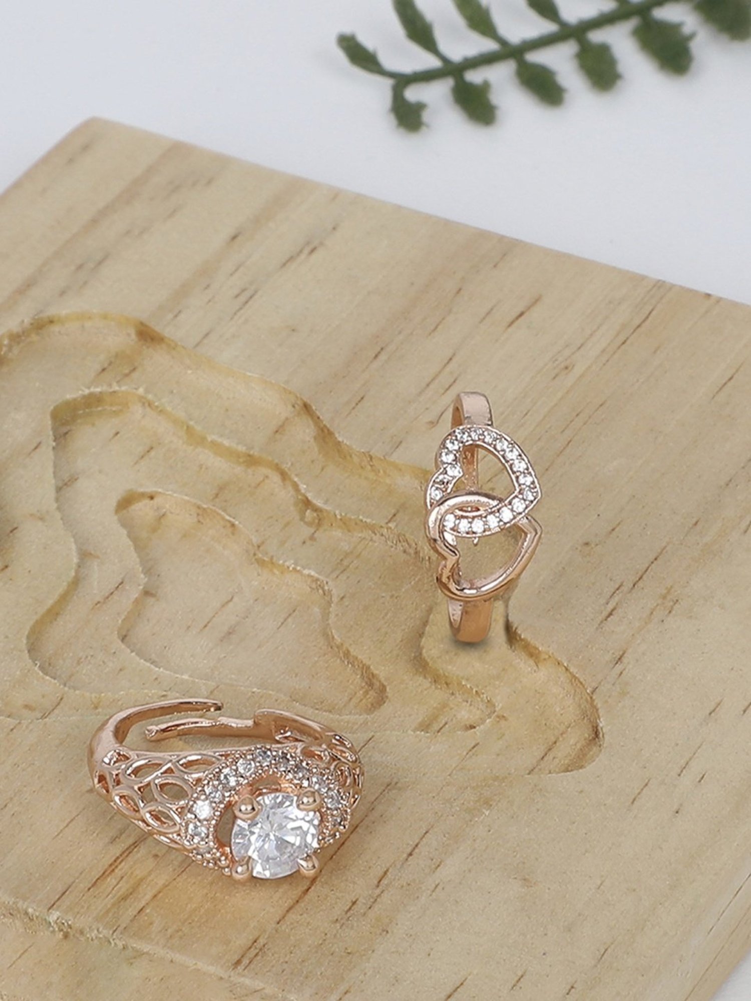 Accessorize London Women's Jewel Embellished Rings Set Of Three White