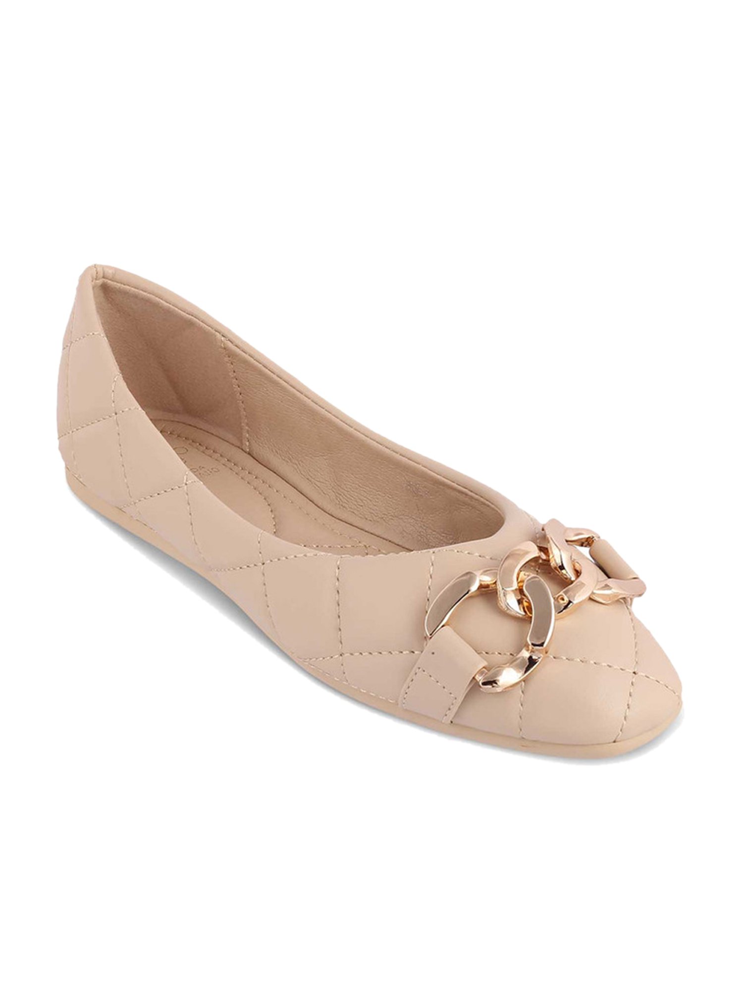 Tresmode Women's Beige Flat Ballets